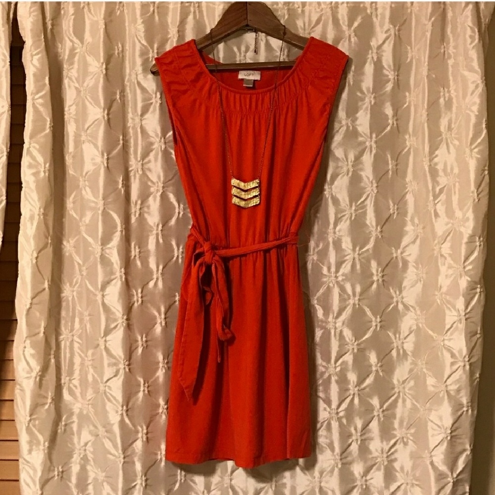 LOFT Waist Tie Dress
